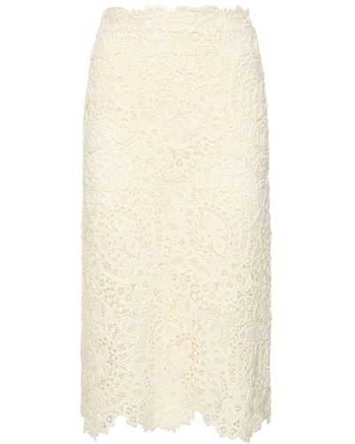 Ermanno Scervino White High Waist A-line Mini Cotton Skirt main image 0