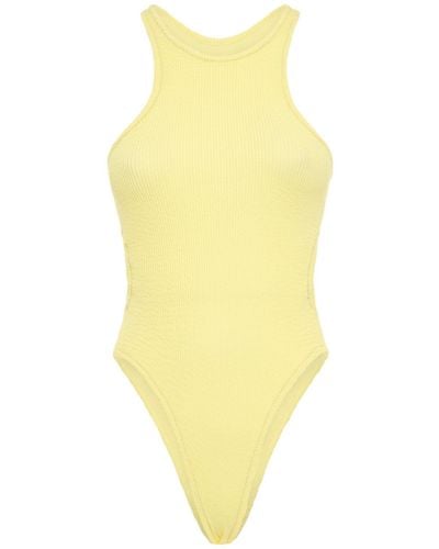 Reina Olga Windsurfer Crickle One Piece Swimsuit - Yellow