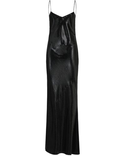 Saint Laurent Acetate Long Dress - Black