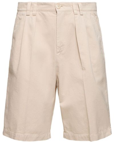 Brunello Cucinelli Dyed Cotton Shorts - White