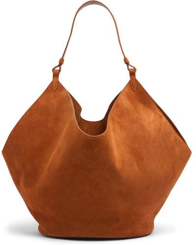 Khaite Medium Lotus Leather Shoulder Bag - Brown