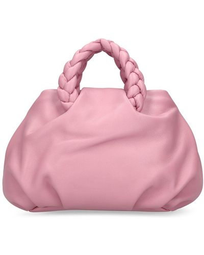 Hereu Bombon Leather Top Handle Bag - Pink