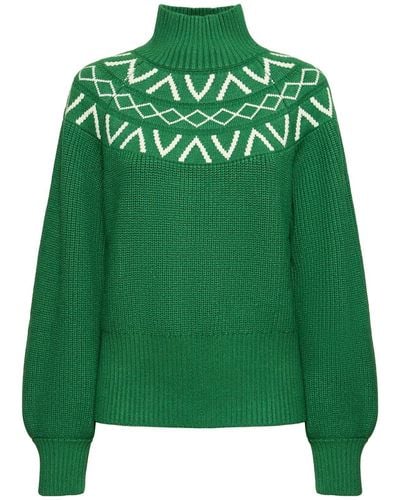 Varley Marcie Fairisle Yoke Knit Sweater - Green