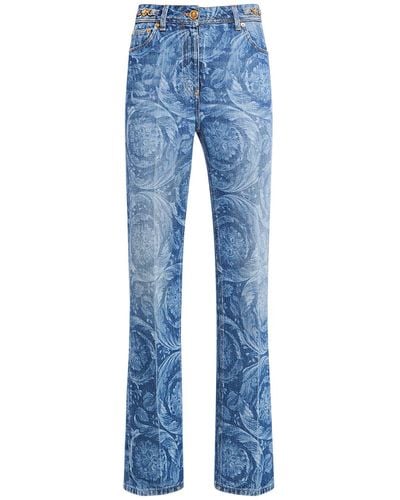 Versace Jeans Aus Denim "barocco" - Blau