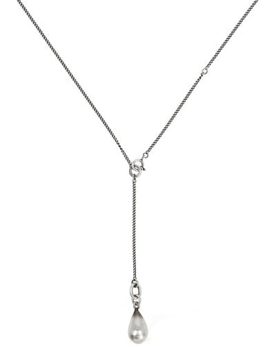 Ann Demeulemeester Tinne Pearl Shape Necklace - Metallic
