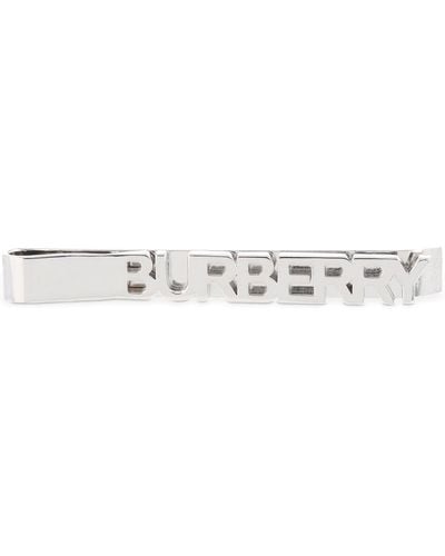 Burberry Logo Tie Bar - Weiß