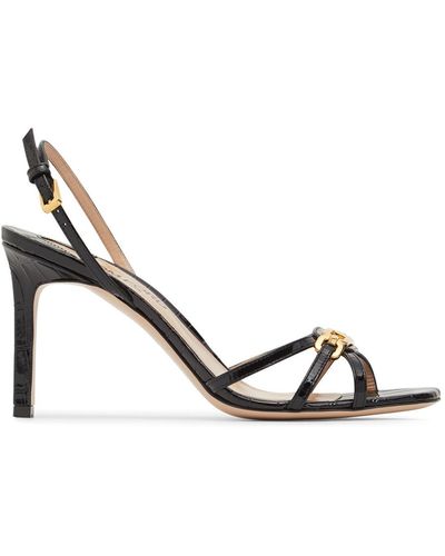 Tom Ford 85Mm Whitney Leather Sandals - Metallic