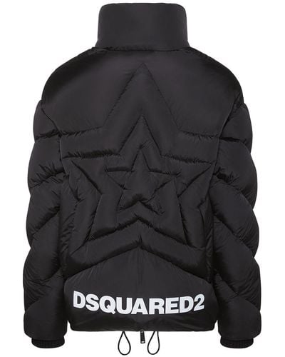 DSquared² Jacke Mit Kapuze Und Logo - Schwarz