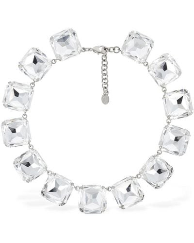 Moschino Still Life With Heart Crystal Necklace - White