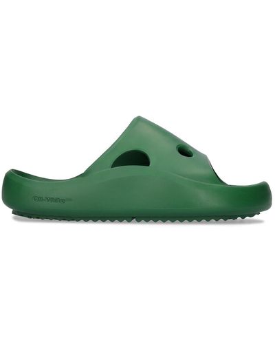 Off-White c/o Virgil Abloh Meteor Rubber Slide Sandals - Green