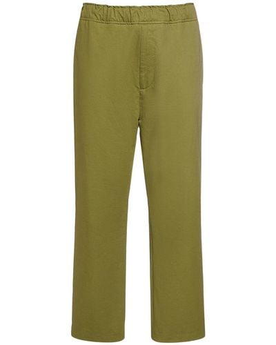 Moncler Cotton Satin Trousers - Green