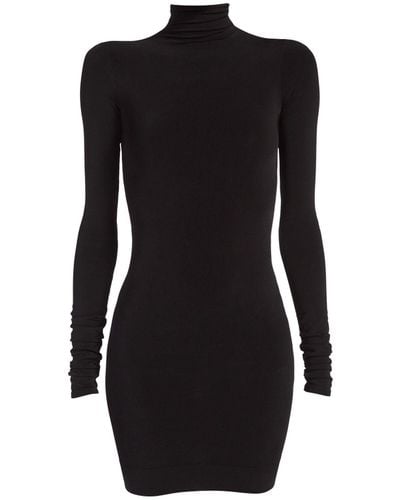 Balenciaga Seamless Nylon Blend Mini Dress - Black