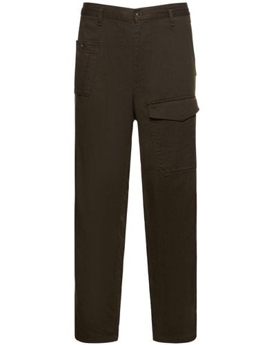 Yohji Yamamoto J-No Tuck Pocket Cotton Drill Trousers - Grey
