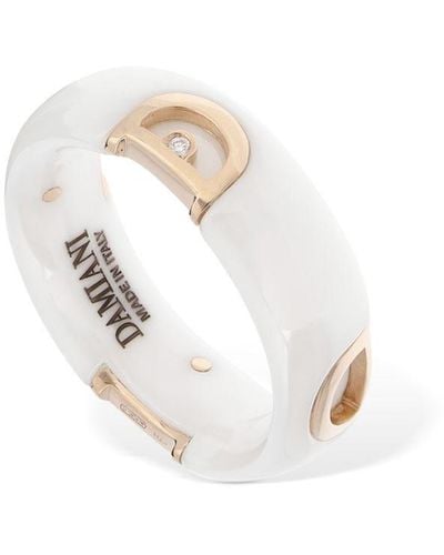 Damiani D. Icon 18kt Gold & Ceramic Ring - Weiß