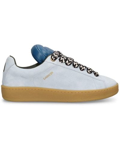 Lanvin X Future Hyper Curb Suede Sneakers - Blue