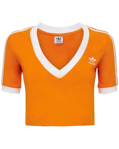 adidas Originals Bauchfreies T-shirt - Orange
