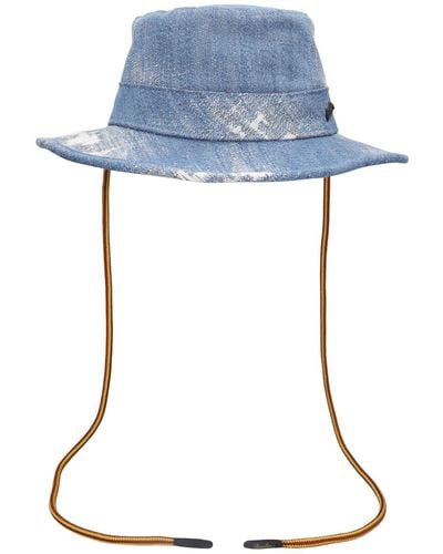 Borsalino Cappello tanaka in denim di cotone - Blu