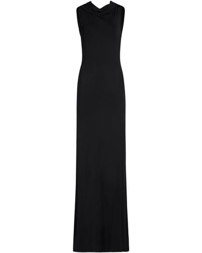 Saint Laurent Viscose Blend Long Dress - Black