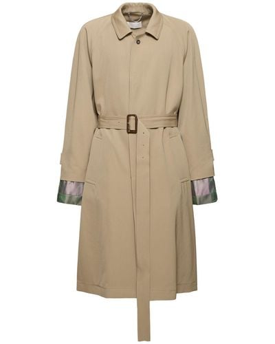 Maison Margiela Abrigo trench de gabardina de lana - Neutro