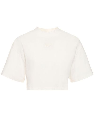 Reebok Vector クロップドtシャツ - ホワイト