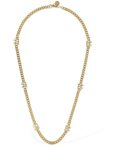 Palm Angels Small Pa Thin Chain Necklace - Metallic