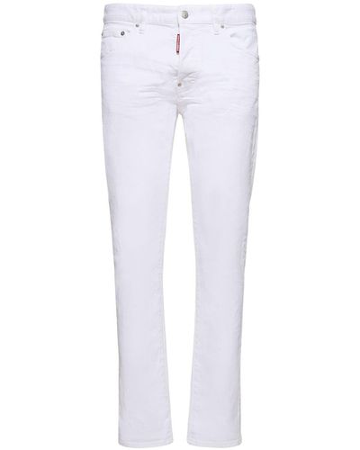 DSquared² Jeans Aus Stretch- Baumwolldenim "cool Guy" - Weiß