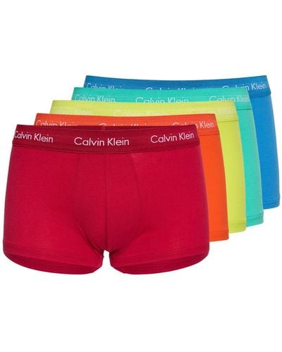 Calvin Klein 5-er-pack Tief Sitzende Unterhosen Logo "pride" - Rot