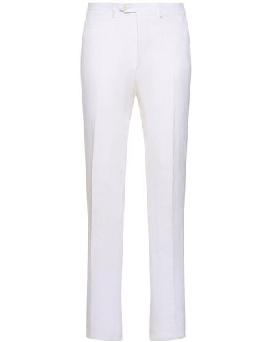 Kiton Linen Trousers - White