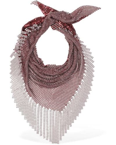 Rabanne Pixel Scarf Necklace - Pink