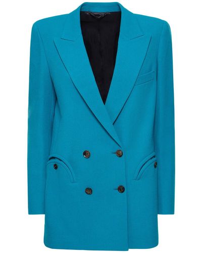 Blazé Milano Cool & Easy Everyday Wool Blazer - Blue