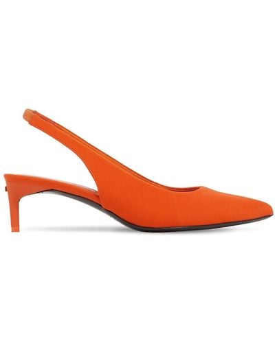 Max Mara 45mm Chalm Stretch Slingback Court Shoes - Orange