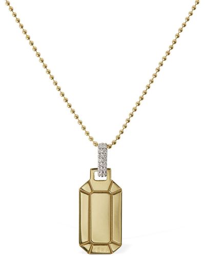 Eera Small Tokyo 18kt Gold & Diamond Necklace - Metallic