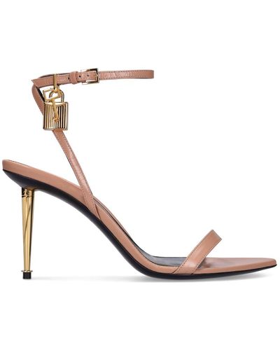 Tom Ford Padlock 85 Leather Sandals - Brown