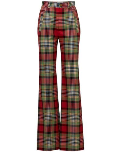 Vivienne Westwood New Cotton & Wool Tartan Pants - Red
