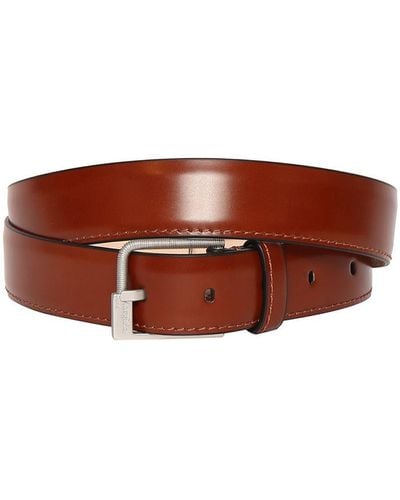 Maison Margiela Ceinture en cuir de veau brossé 30 mm - Marron