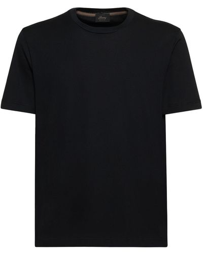 Brioni Camiseta de algodón jersey - Negro
