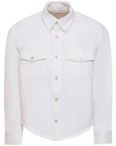 Wardrobe NYC Hemdjacke Aus Baumwolldenim - Weiß