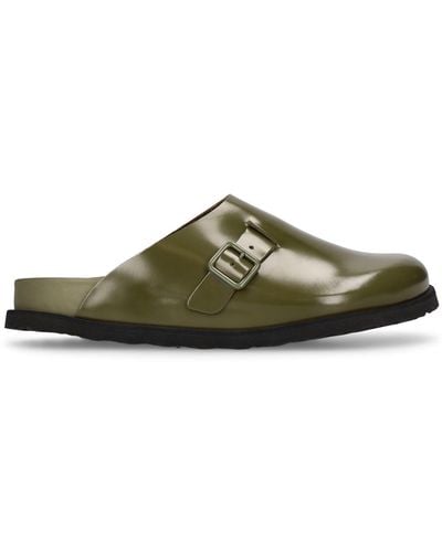 Birkenstock 1774 Niamay Shiny Leather Sandals - Green