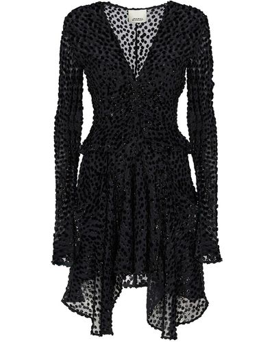 Isabel Marant Usmara Viscose & Silk Blend Mini Dress - Black