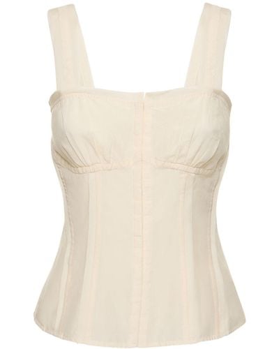 Ulla Johnson Abilene Cotton & Silk Top - Natural