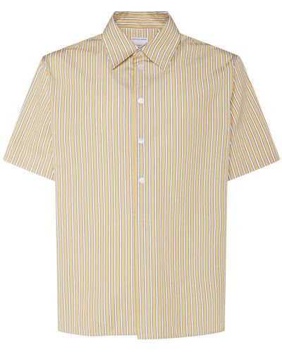Bottega Veneta Striped Cotton Poplin Shirt - Natural