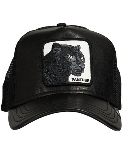Goorin Bros Panther Patch Leather & Tech Cap - Black