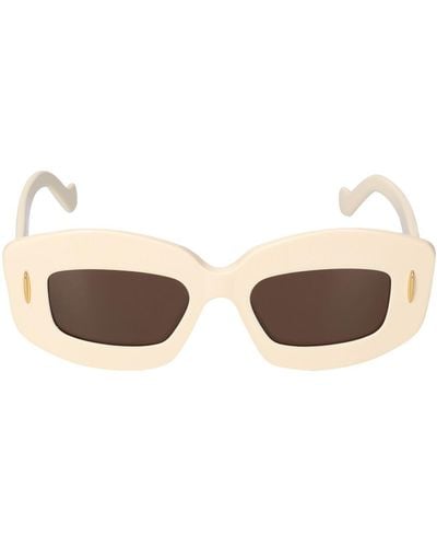 Loewe Chunky Anagram Acetate Sunglasses - Natural