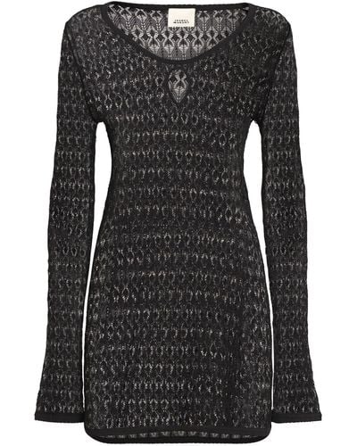 Isabel Marant Parma Cotton Blend Mini Dress - Black