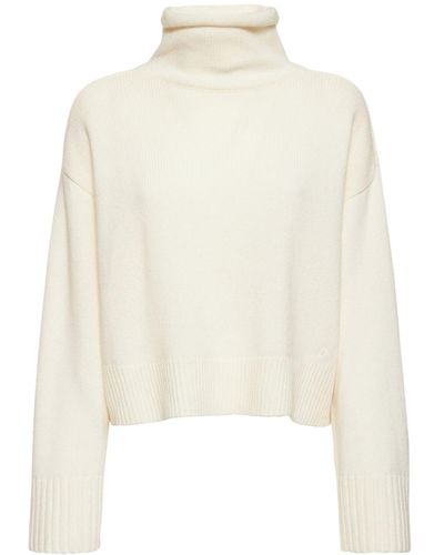 Loulou Studio Sweater Aus Bestickter Woll/kaschmirmischung - Weiß