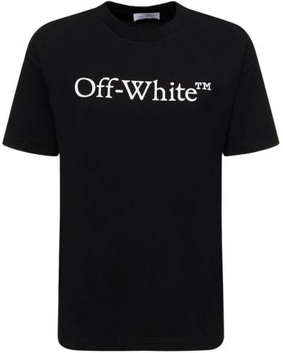 Off-White c/o Virgil Abloh T-shirt Aus Baumwolle Mit Logo - Schwarz