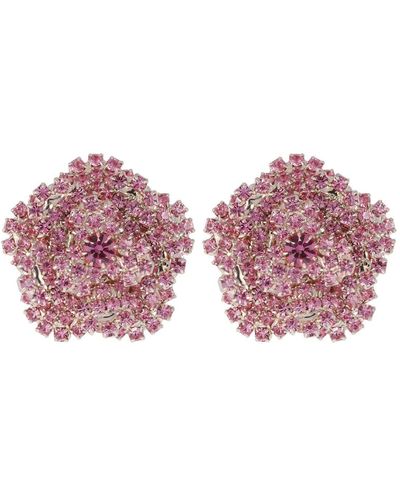 Magda Butrym Crystal Flower Earrings - Pink