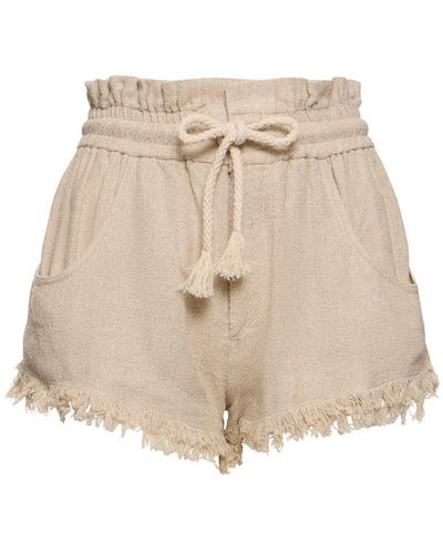 Isabel Marant Talapiz Drawstring Silk Shorts - Natural