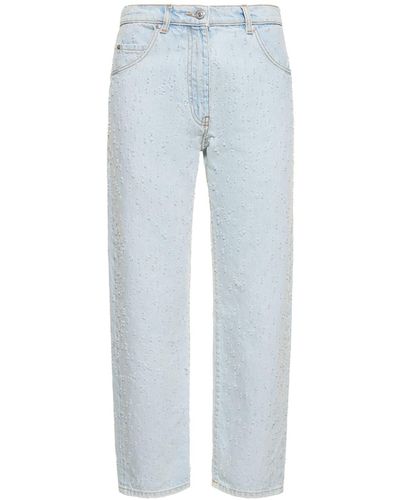 MSGM Kürzere Baumwolljeans - Blau