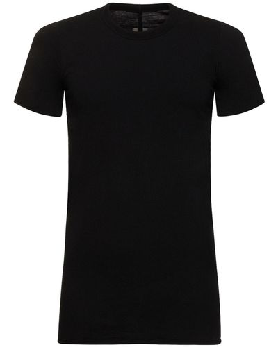 Rick Owens Basic Cotton T-Shirt - Black